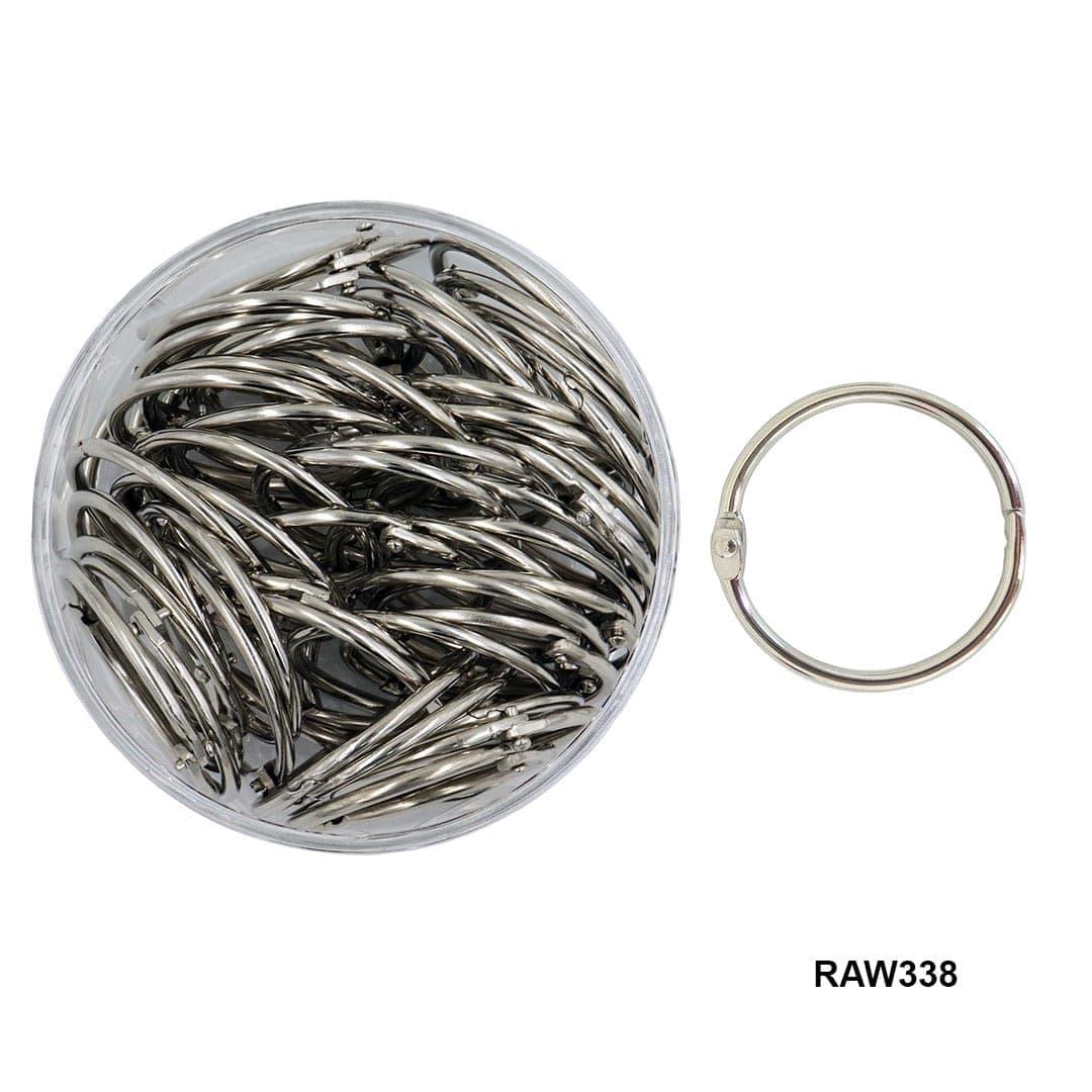 Ravrai Craft - Mumbai Branch Stationery FlexiLoop™ Medium Book Rings: Versatile Page Organization Essential (32mm, Set of 80)