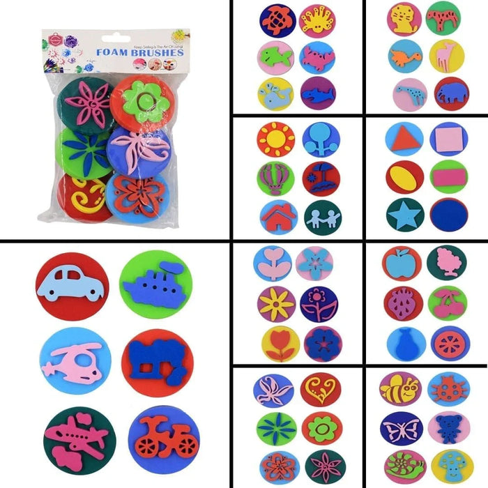 Foam sponge stamp 6 pcs