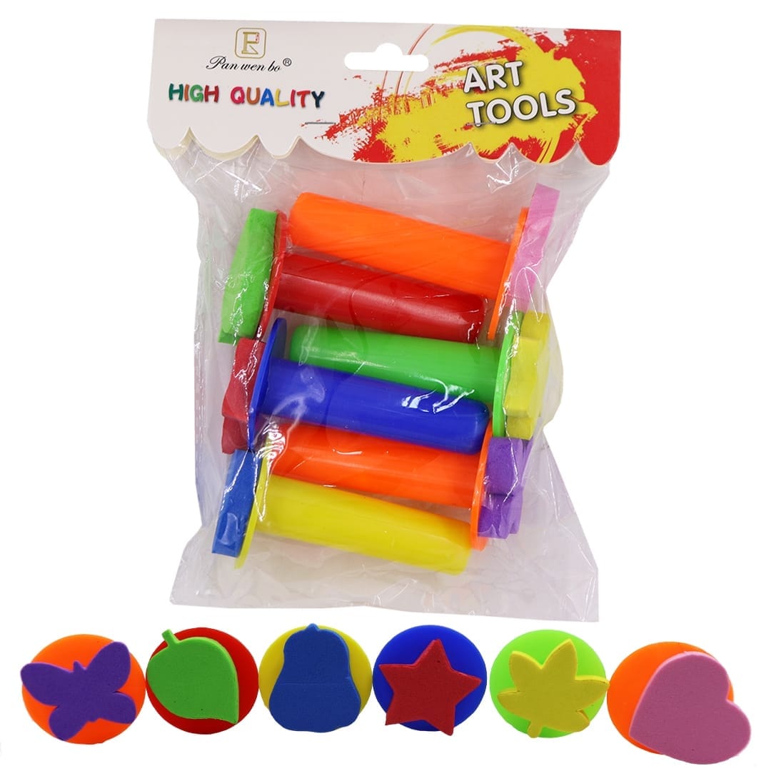 Ravrai Craft - Mumbai Branch Stationery Foam sponge stamp 6 Pcs