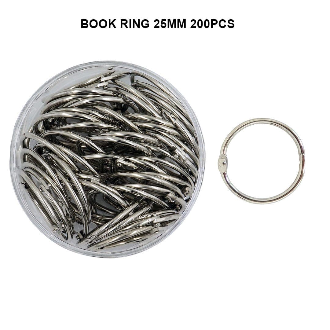 Ravrai Craft - Mumbai Branch Stationery MegaBind™ Small Book Rings: Bulk Pack for Extensive Page Organization (25mm, Set of 200)