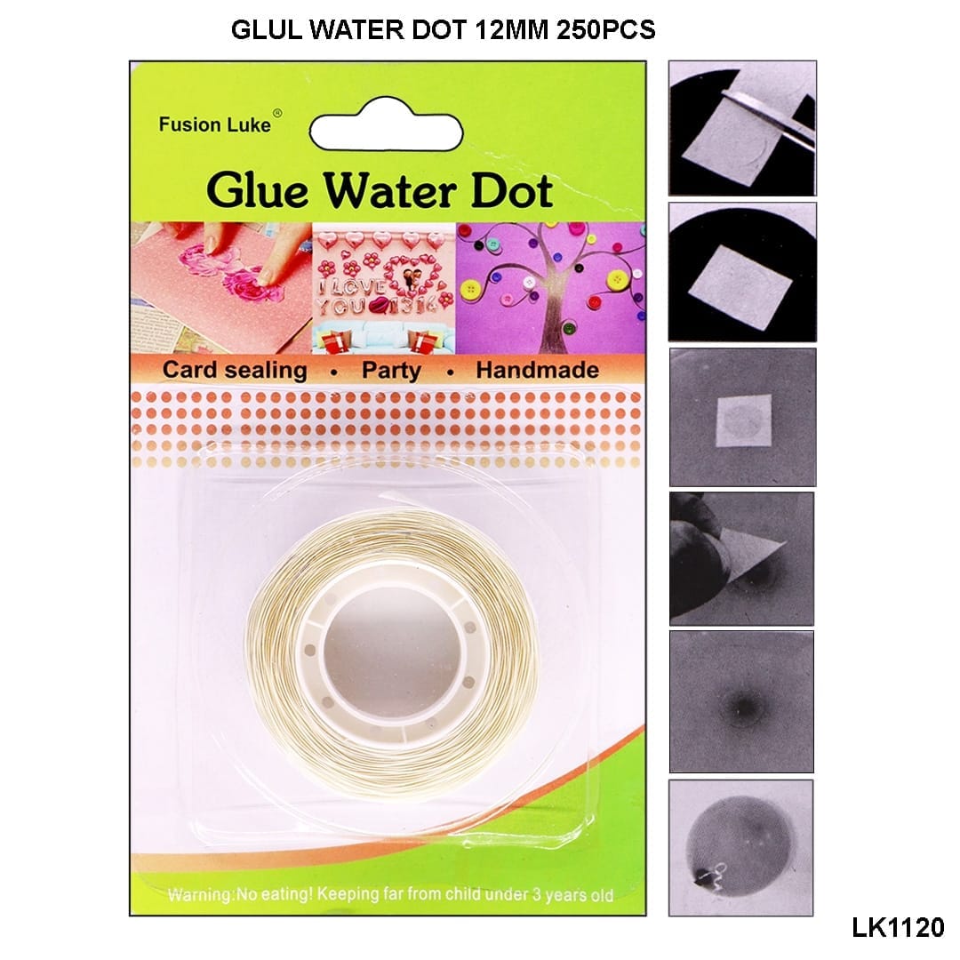 Ravrai Craft - Mumbai Branch Stationery Precision Craft: Glue Water Dot 12mm - 250pcs - Convenient and Mess-Free Adhesive Solution