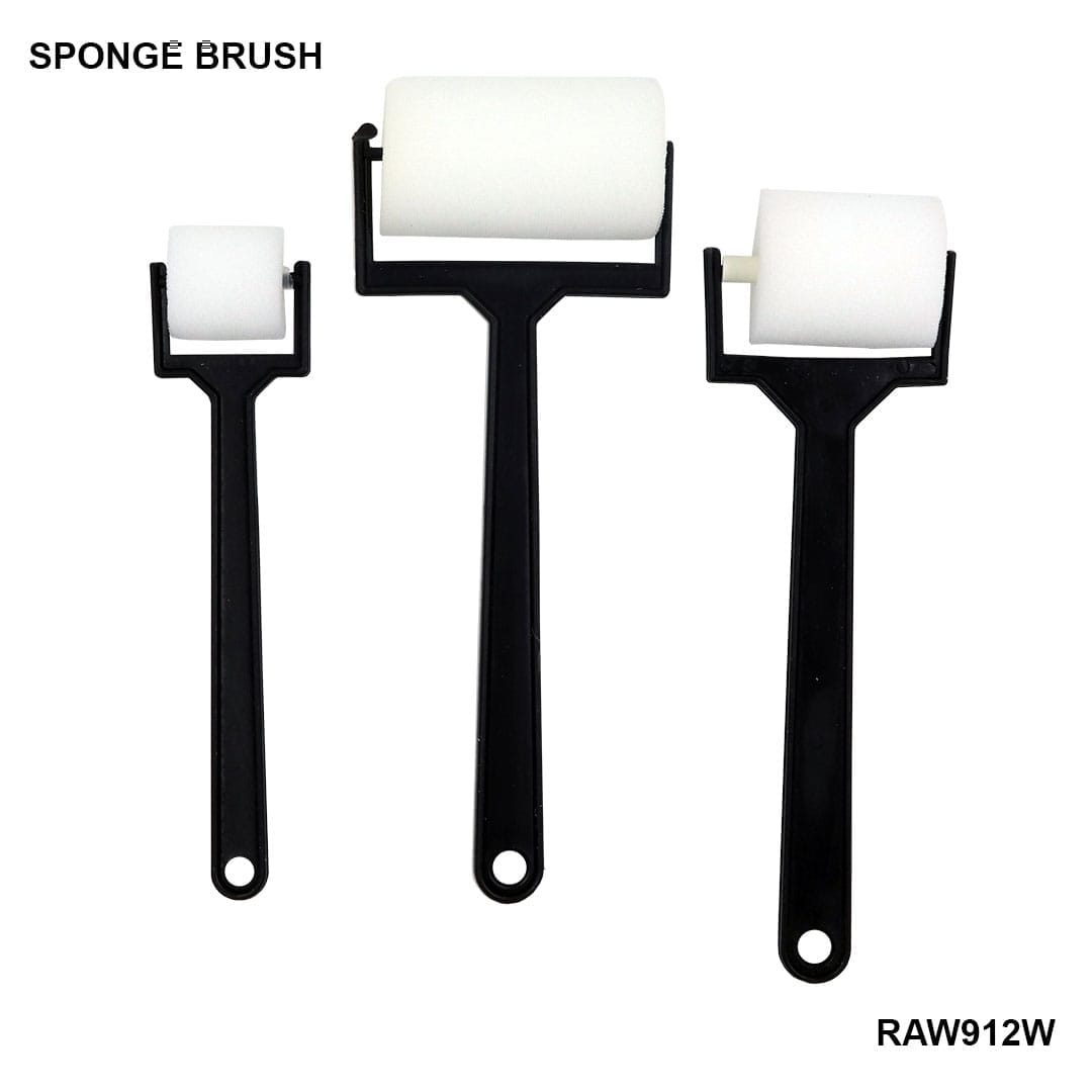 Ravrai Craft - Mumbai Branch Stationery sponge roller stamp Bk white 3 pcs