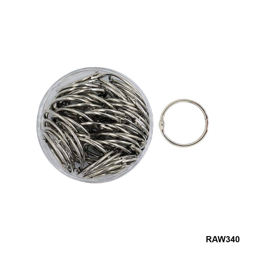 Ravrai Craft - Mumbai Branch Stationery TinyLock™ Mini Book Rings: Bulk Pack for Precise Page Organization (19mm, Set of 200)
