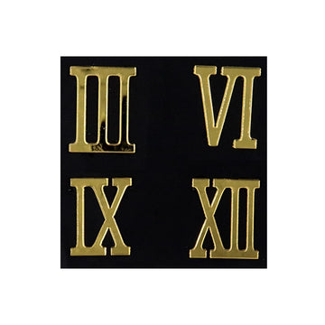 RegalGlow™ Acrylic Cutting Roman Letter Set: Golden Elegance (101 inches, Set of 4)
