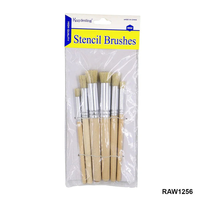 Drawing Stencil Round Brush Set Of 6Pcs