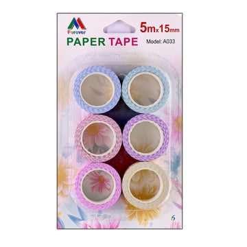 Ravrai Craft - Mumbai Branch Tapes & Adhesives Paper Tape | Printed| 5m x 15mm
