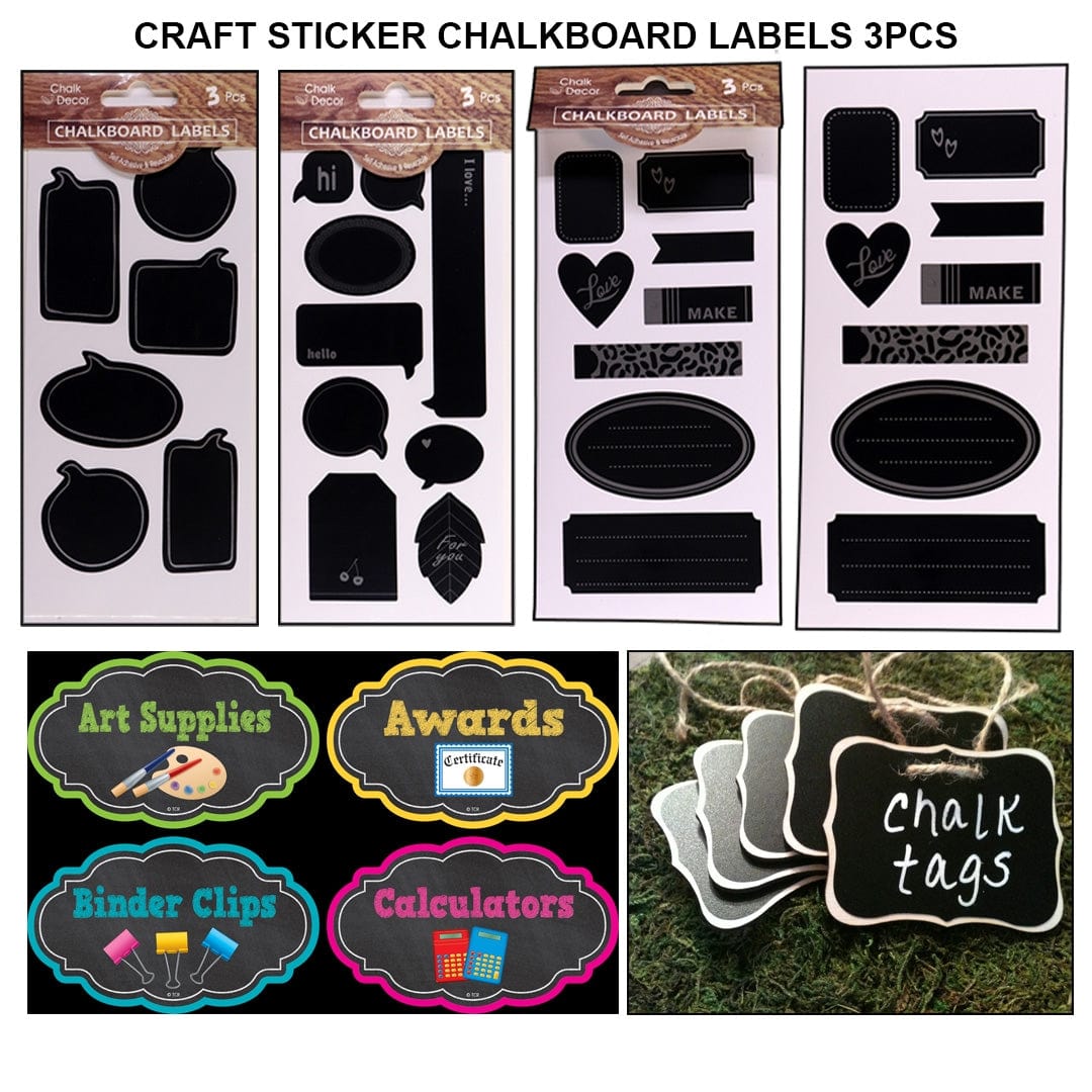 Ravrai Craft - Mumbai Branch White Boards & Black Boards Chalkboard Labels 3Pcs