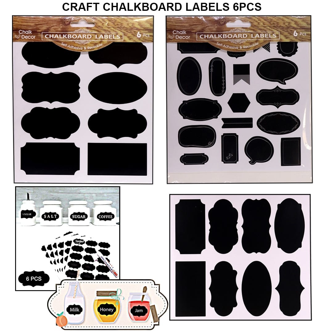 Ravrai Craft - Mumbai Branch White Boards & Black Boards Chalkboard Labels 6Pcs