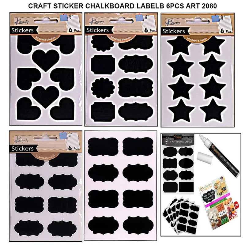 Ravrai Craft - Mumbai Branch White Boards & Black Boards Chalkboard Labels 6Pcs