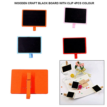 wooden black board with clip 4pcs