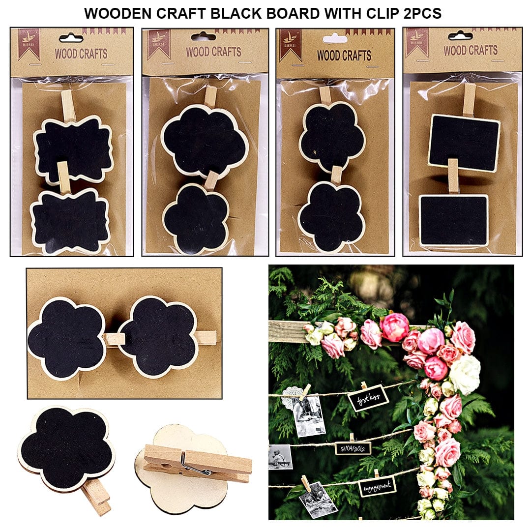 Ravrai Craft - Mumbai Branch wooden black board with clips wooden black board with clips 2pcs