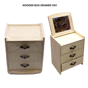 Wooden Box Drawer | 3 In 1