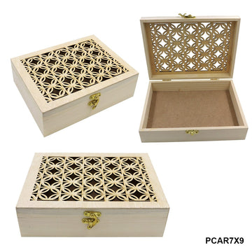 Ravrai Craft - Mumbai Branch Wooden box Pine Wooden Box Rectangle Carving