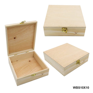 Ravrai Craft - Mumbai Branch Wooden box PINE WOODEN BOX SQUARE 10X10X2.5 WBS10X10