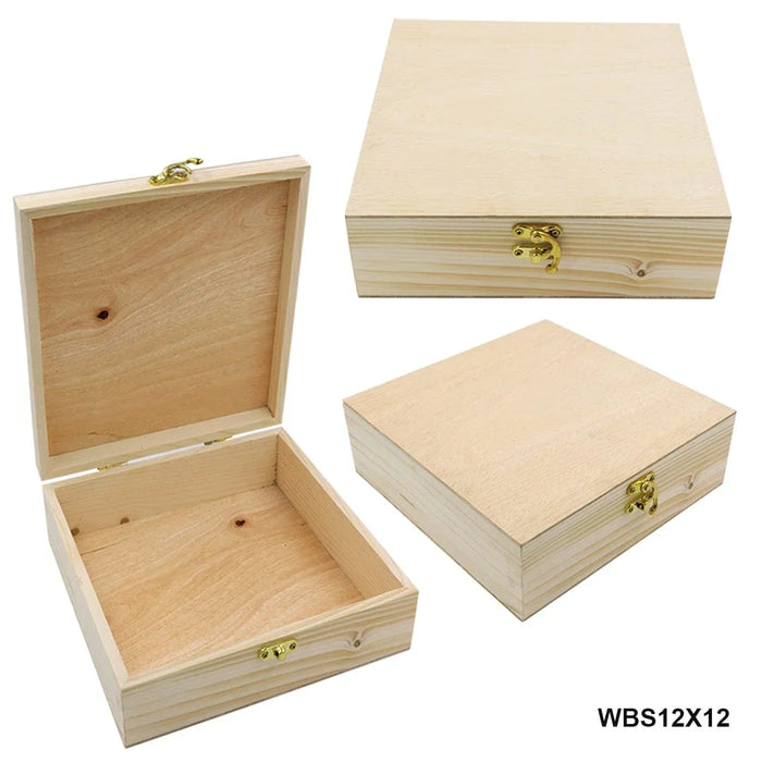 Pine Wooden Square Box
