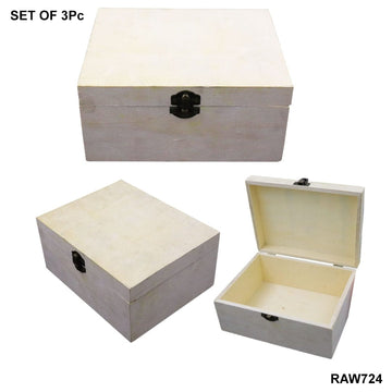 Wooden Box Rectangle 3 in 1