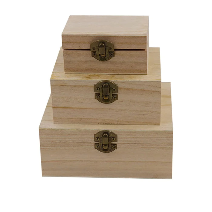 Wooden box rectangle 3IN1