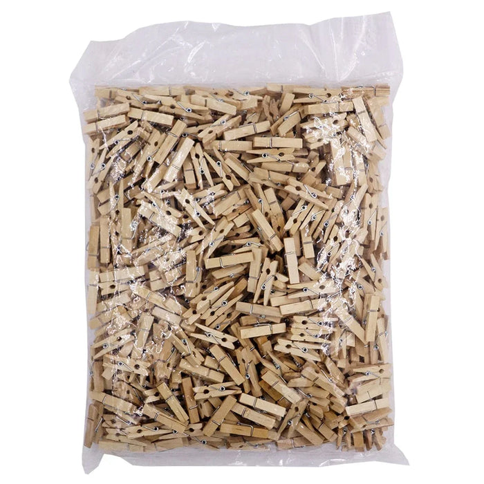 Big Wooden Plain Clips 4.5Cm (500Pcs) Pack Of 1