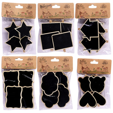 Wooden black board with clip 4Pcs