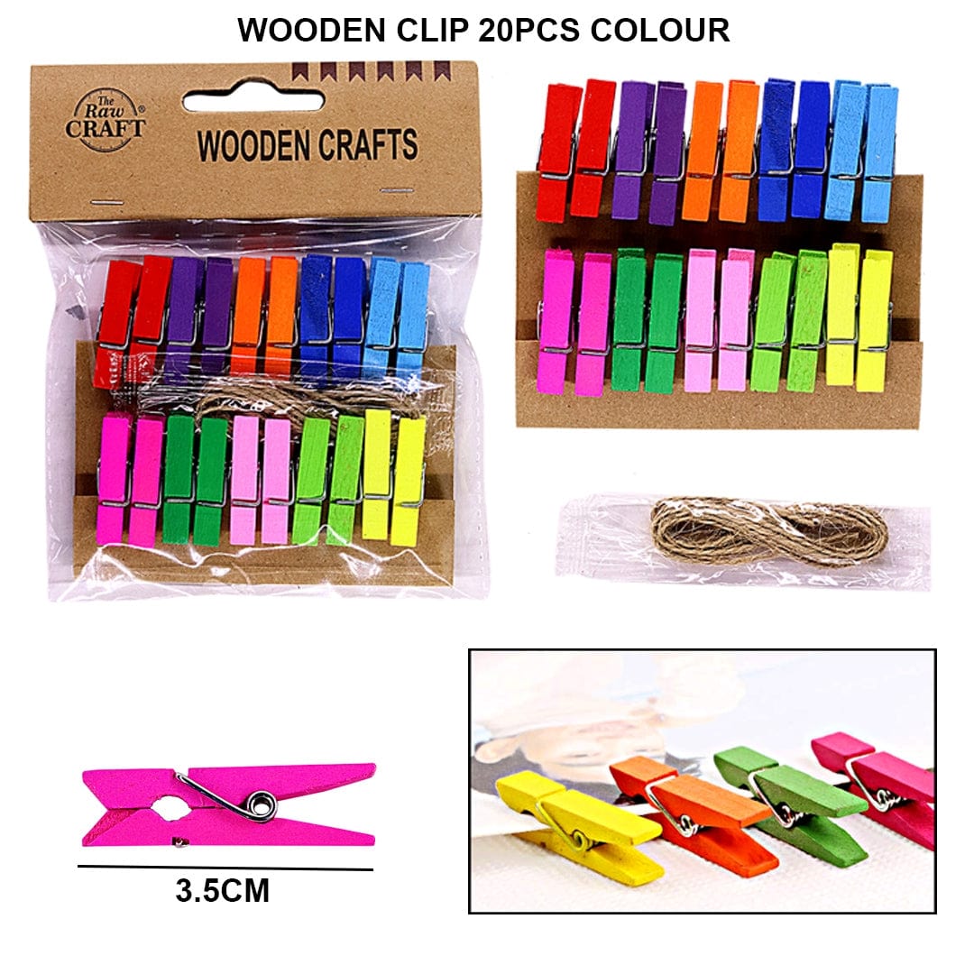 Ravrai Craft - Mumbai Branch wooden clips Wooden Clip 20PCS colour