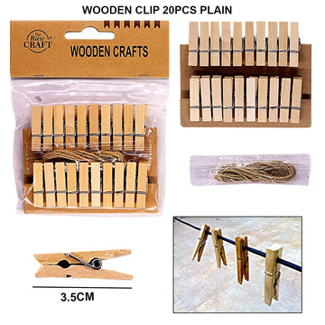 Ravrai Craft - Mumbai Branch wooden clips Wooden Clips 20PCS Plain