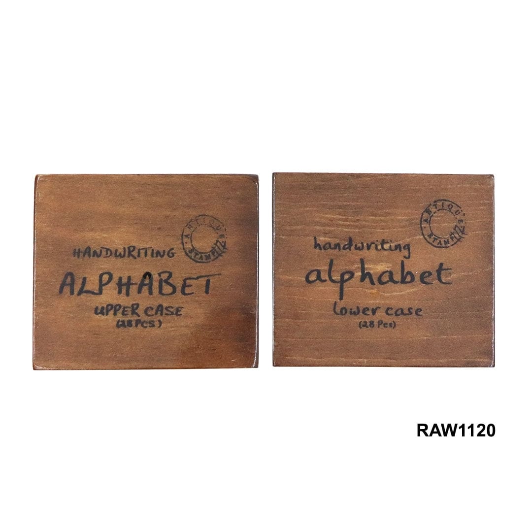 Ravrai Craft - Mumbai Branch WOODEN STAMP Wooden Stamps Alphabet Upper and Lower Case