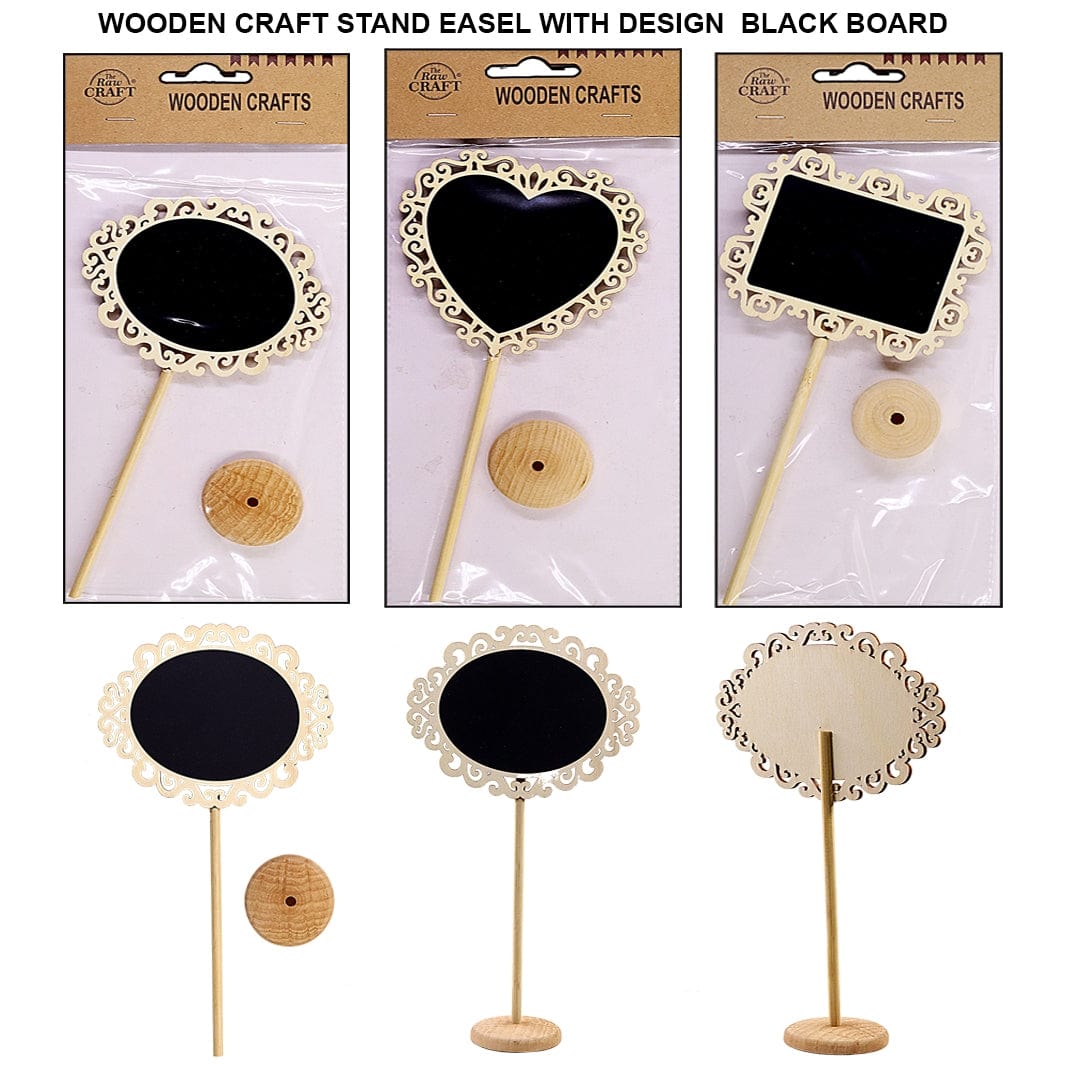 Ravrai Craft - Mumbai Branch Wooden stick Wooden stand with design black board