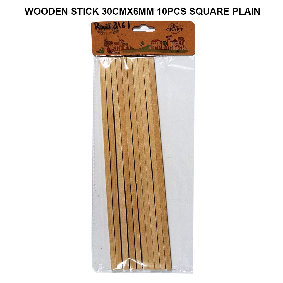Ravrai Craft - Mumbai Branch Wooden stick wooden stick 30CM X 6MM square plain
