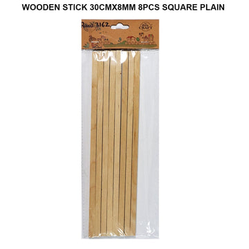 wooden stick 30CM X 8MM square plain