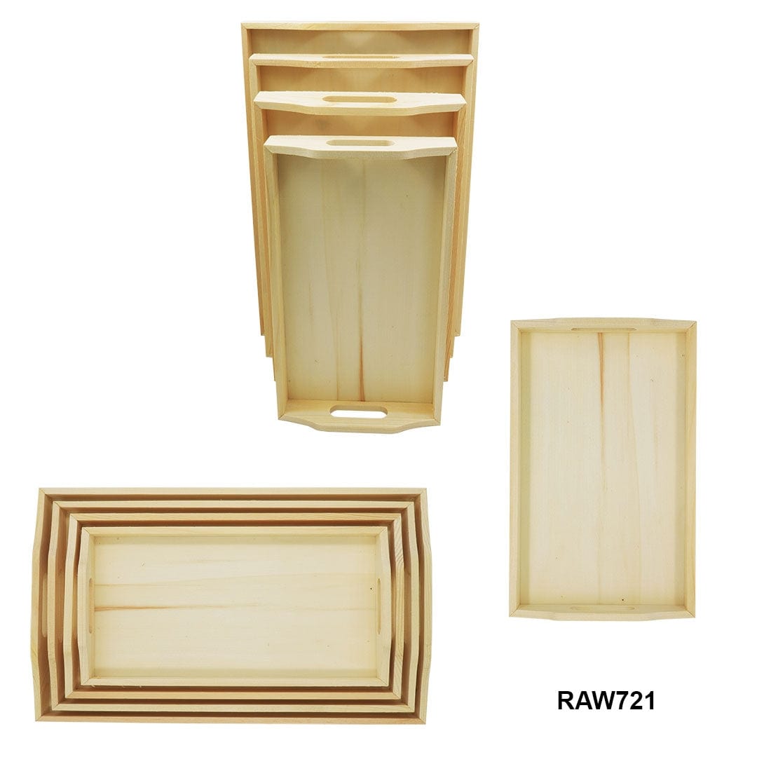 Ravrai Craft - Mumbai Branch WOODEN TRAY 4IN1 wooden tray 4IN1