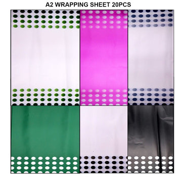 A2 Wrapping Sheet I Pack of 20 Sheets I Assorted Design