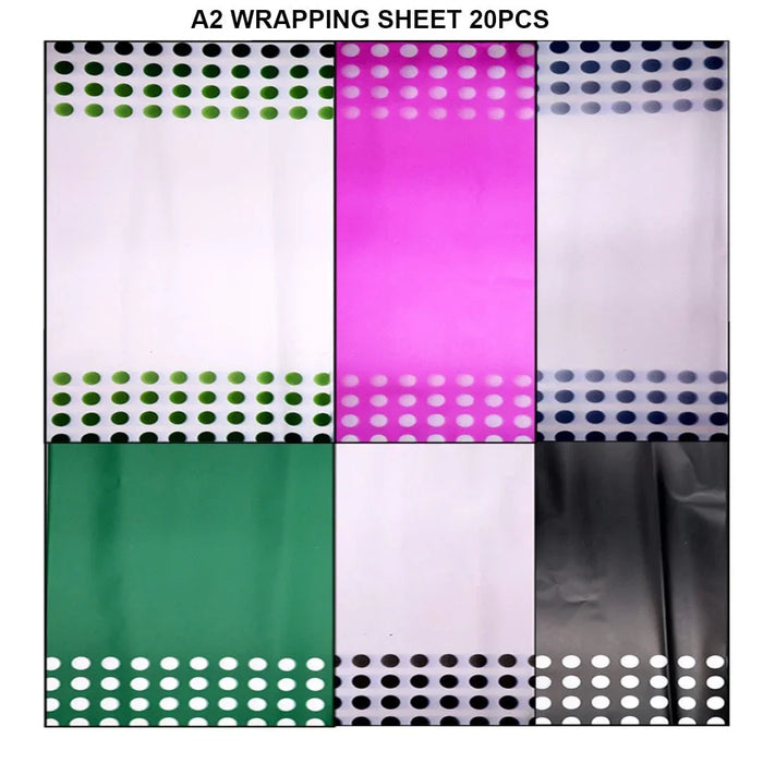 A2 Wrapping Sheet I Pack of 20 Sheets I Assorted Design