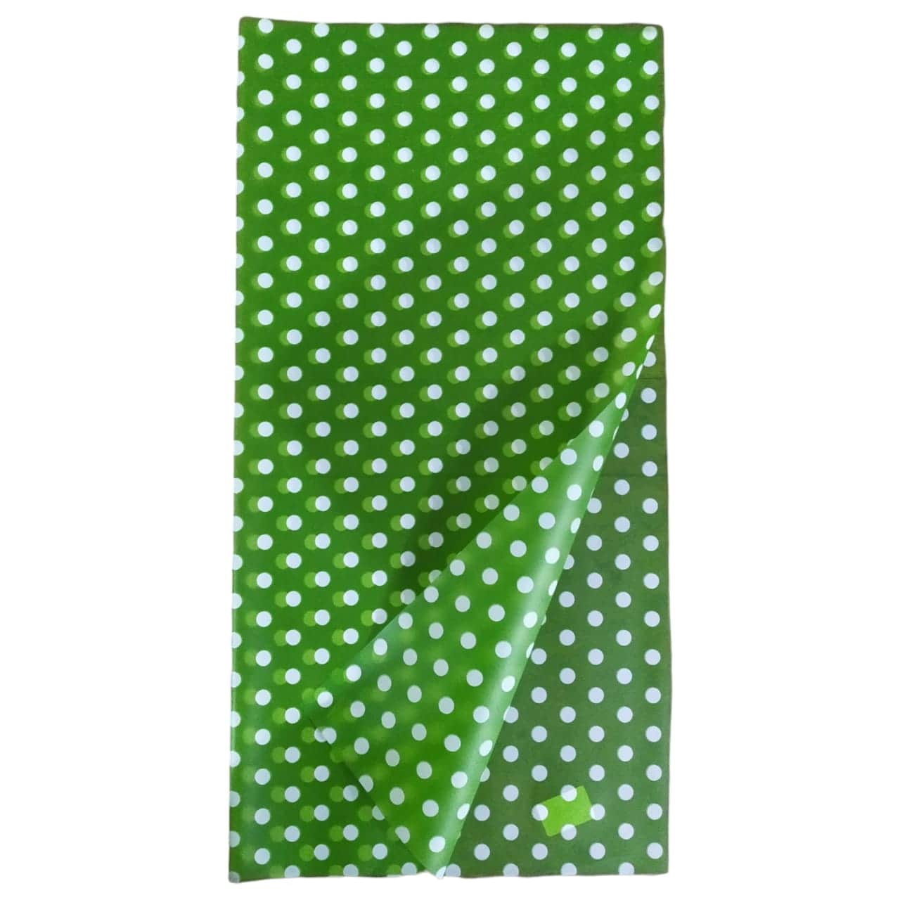 Ravrai Craft - Mumbai Branch Wrapping Paper GREEN Polka Dots Wrapping Paper - Plastic Material, 58x58cm, Pack of 1 Sheet