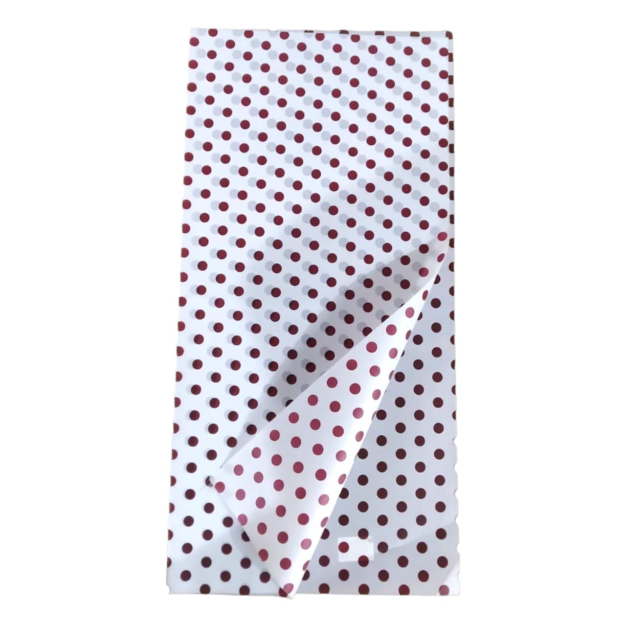 Ravrai Craft - Mumbai Branch Wrapping Paper WHITE Polka Dots Wrapping Paper - Plastic Material, 58x58cm, Pack of 1 Sheet