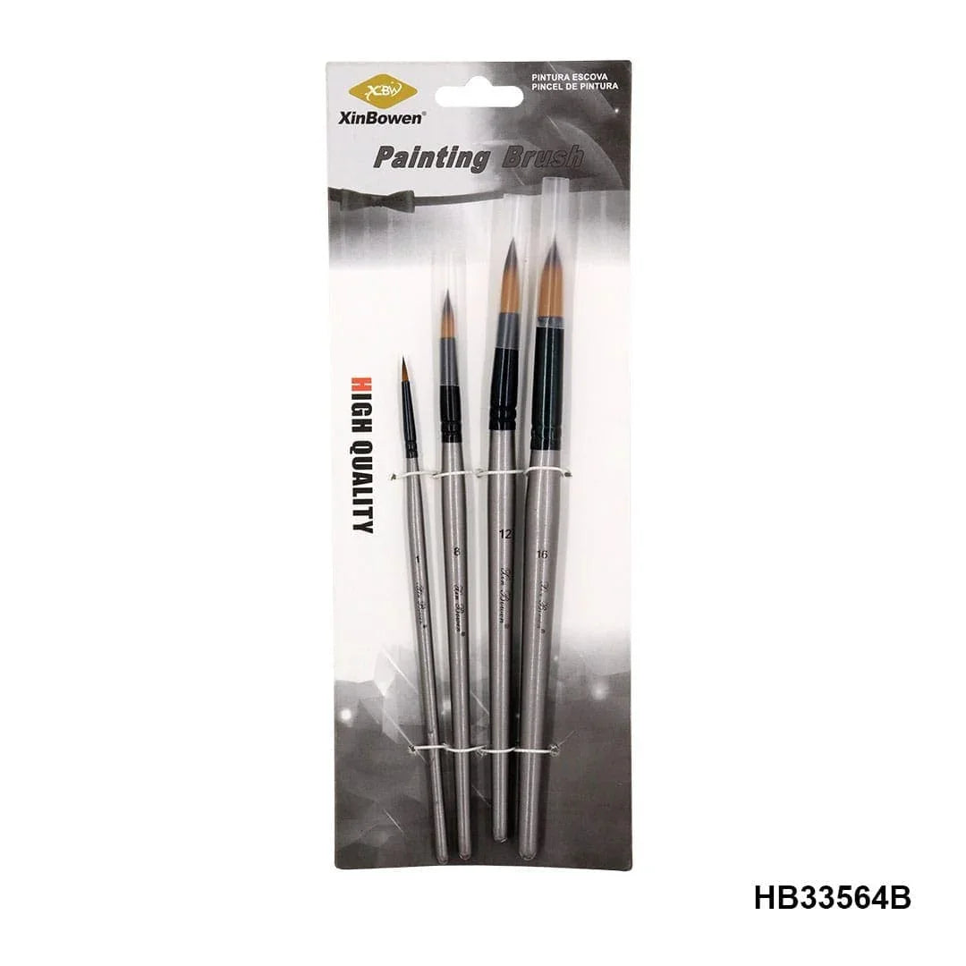 Versatile Splendor: 4-Piece Mix Paint Brush Set – Inkarto