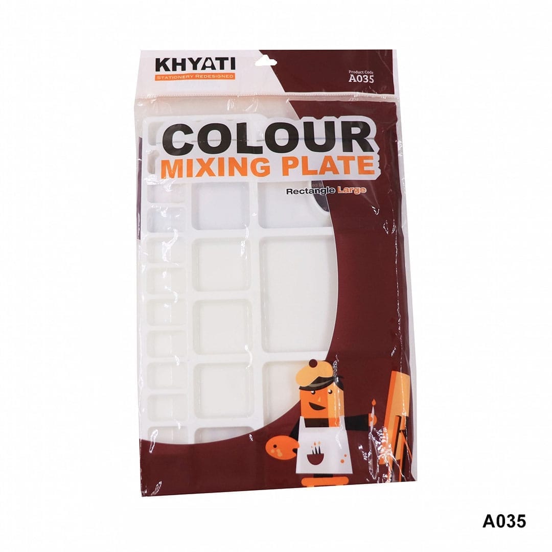 Ravrai Craft paint tools Khyati Large Rectangular Color Mixing Palette for Artists