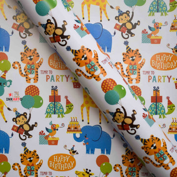 Ravrai Craft Wrapping Paper Animal printed large Size Gift Wrapping Paper-pack of 1 sheet