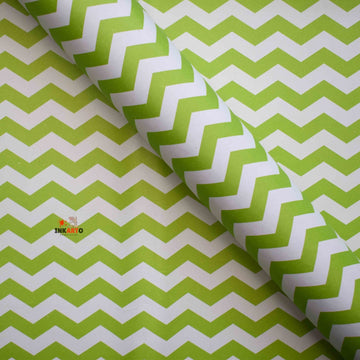 Ravrai Craft Wrapping Paper Green zigzag printed large Size Gift Wrapping Paper-pack of 1 sheet