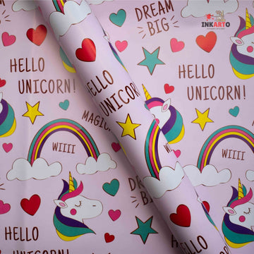 Ravrai Craft Wrapping Paper Unicorn printed large Size Gift Wrapping Paper-pack of 1 sheet