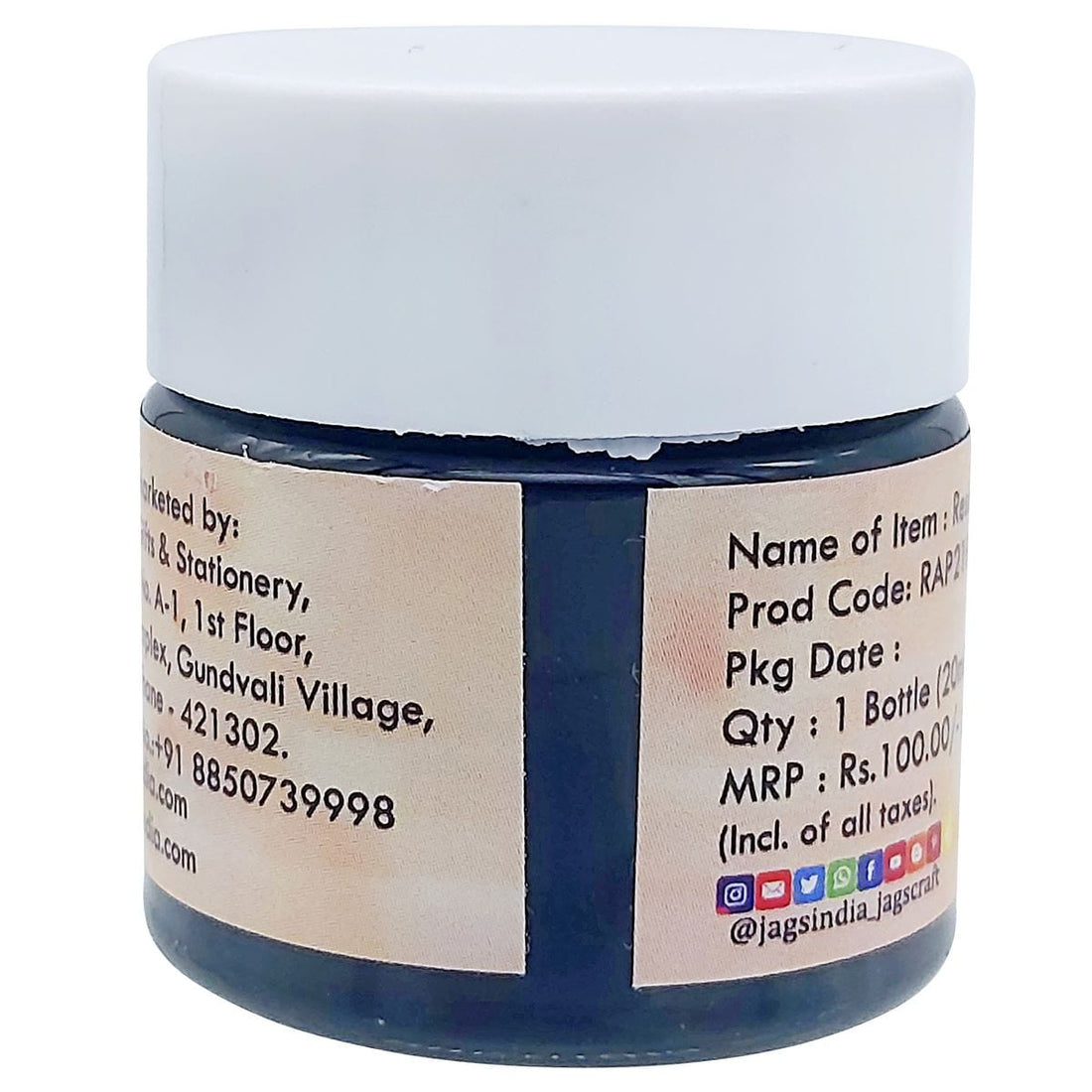 jags-mumbai Resin Pigment Resin Art Pigments 20ML Black RAP219