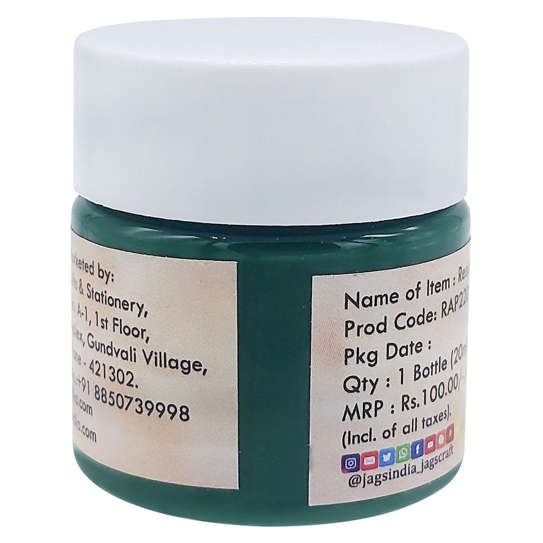 jags-mumbai Resin Pigment Resin Art Pigments 20ML Green RAP220