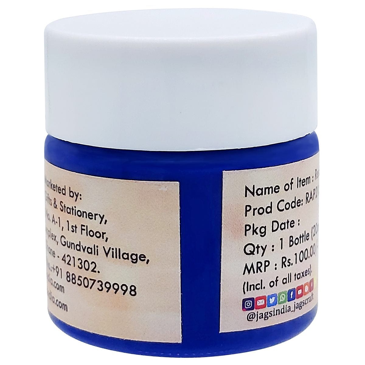 jags-mumbai Resin Pigment Resin Art Pigments 20ML Navy Blue RAP215