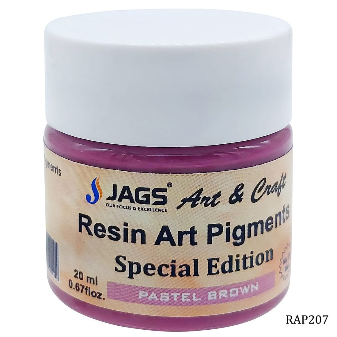 jags-mumbai Resin Pigment Resin Art Pigments 20ML Pastel Brown RAP207