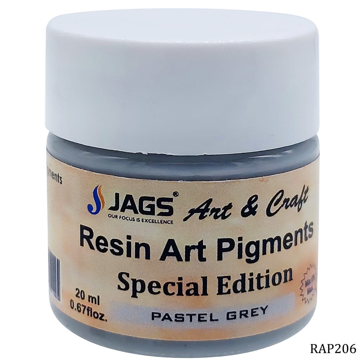 jags-mumbai Resin Pigment Resin Art Pigments 20ML Pastel Grey RAP206