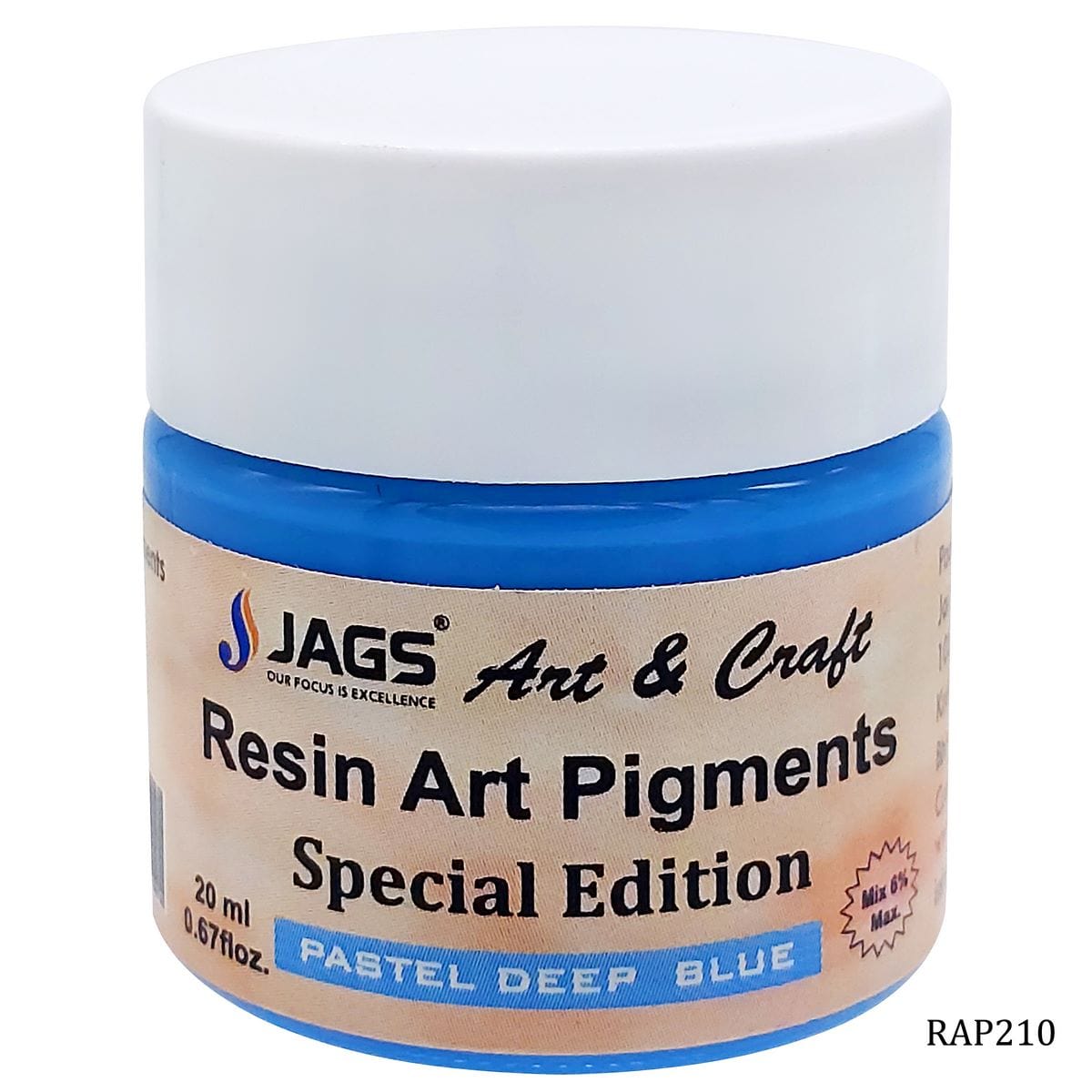 jags-mumbai Resin Pigment Resin Art Pigments 20ML Pastel Light Blue RAP210