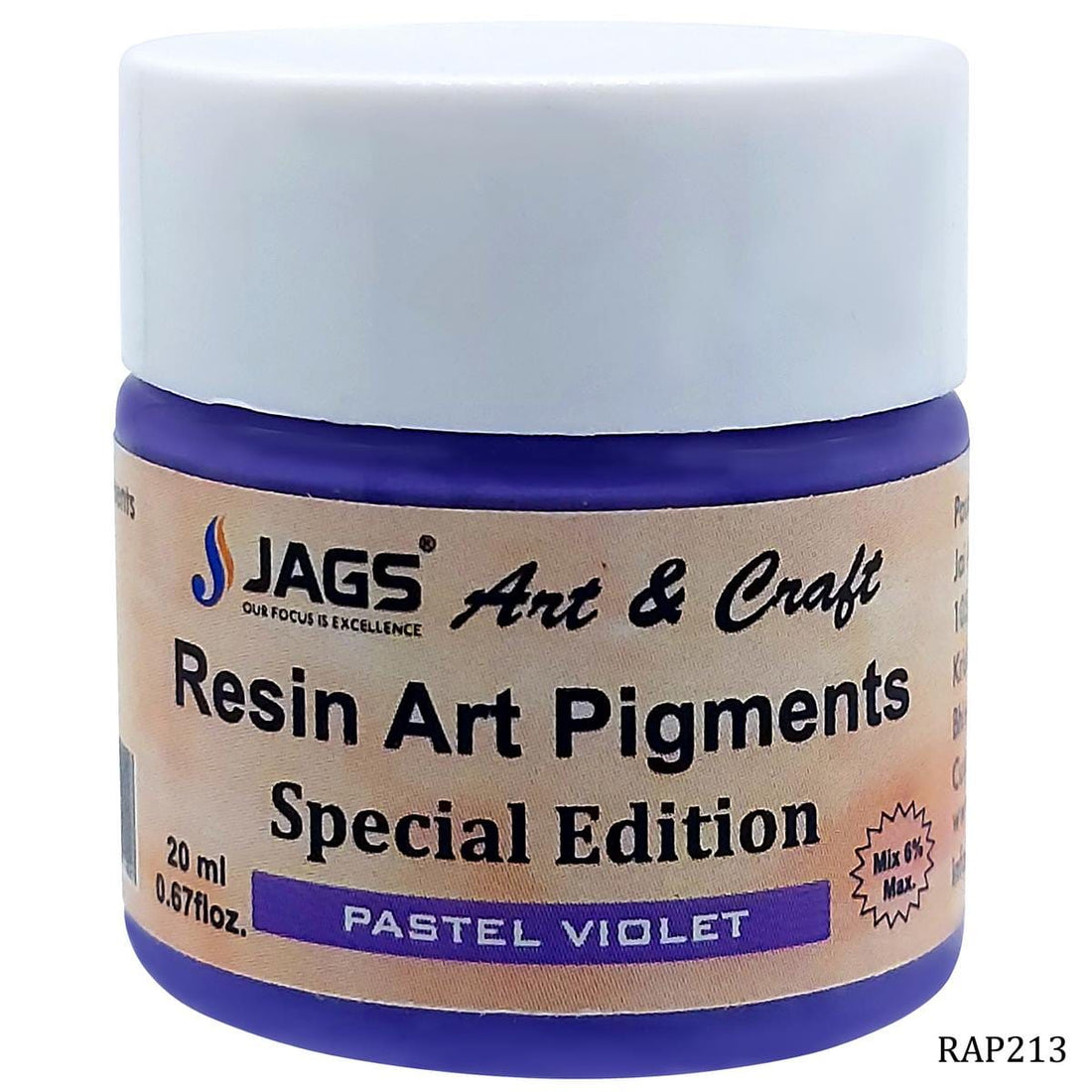 jags-mumbai Resin Pigment Resin Art Pigments 20ML Pastel Violet RAP213