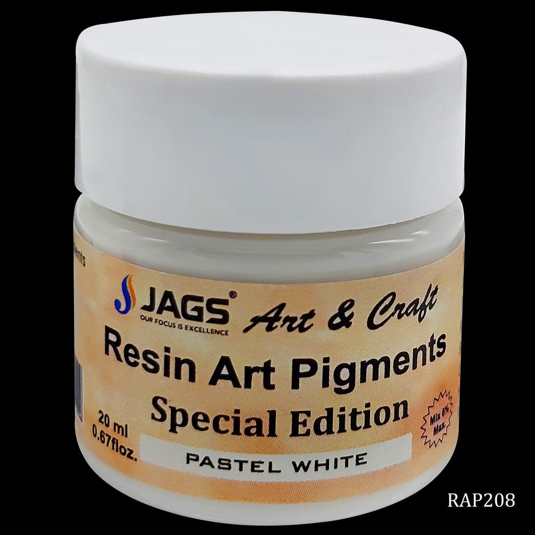 jags-mumbai Resin Pigment Resin Art Pigments 20ML Pastel White RAP208