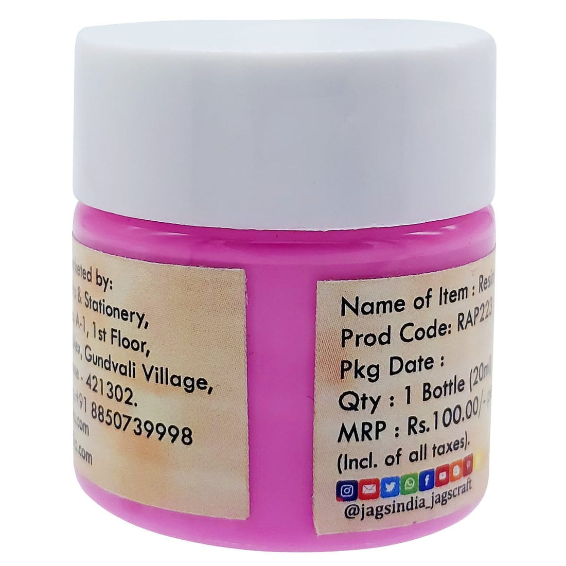 jags-mumbai Resin Pigment Resin Art Pigments 20ML Paster Rani RAP223