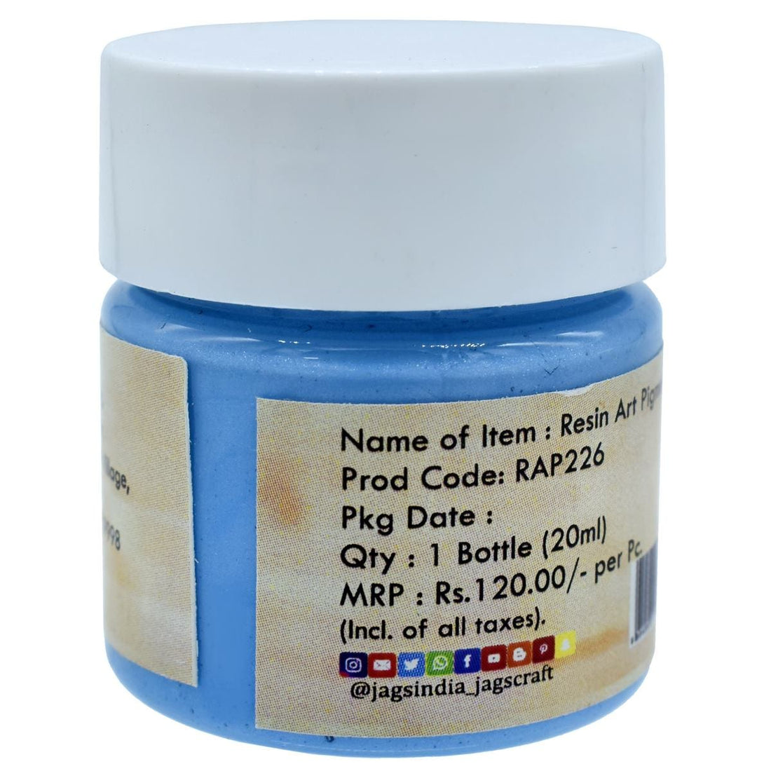 jags-mumbai Resin Pigment Resin Art Pigments 20ML Sp Aqua RAP226