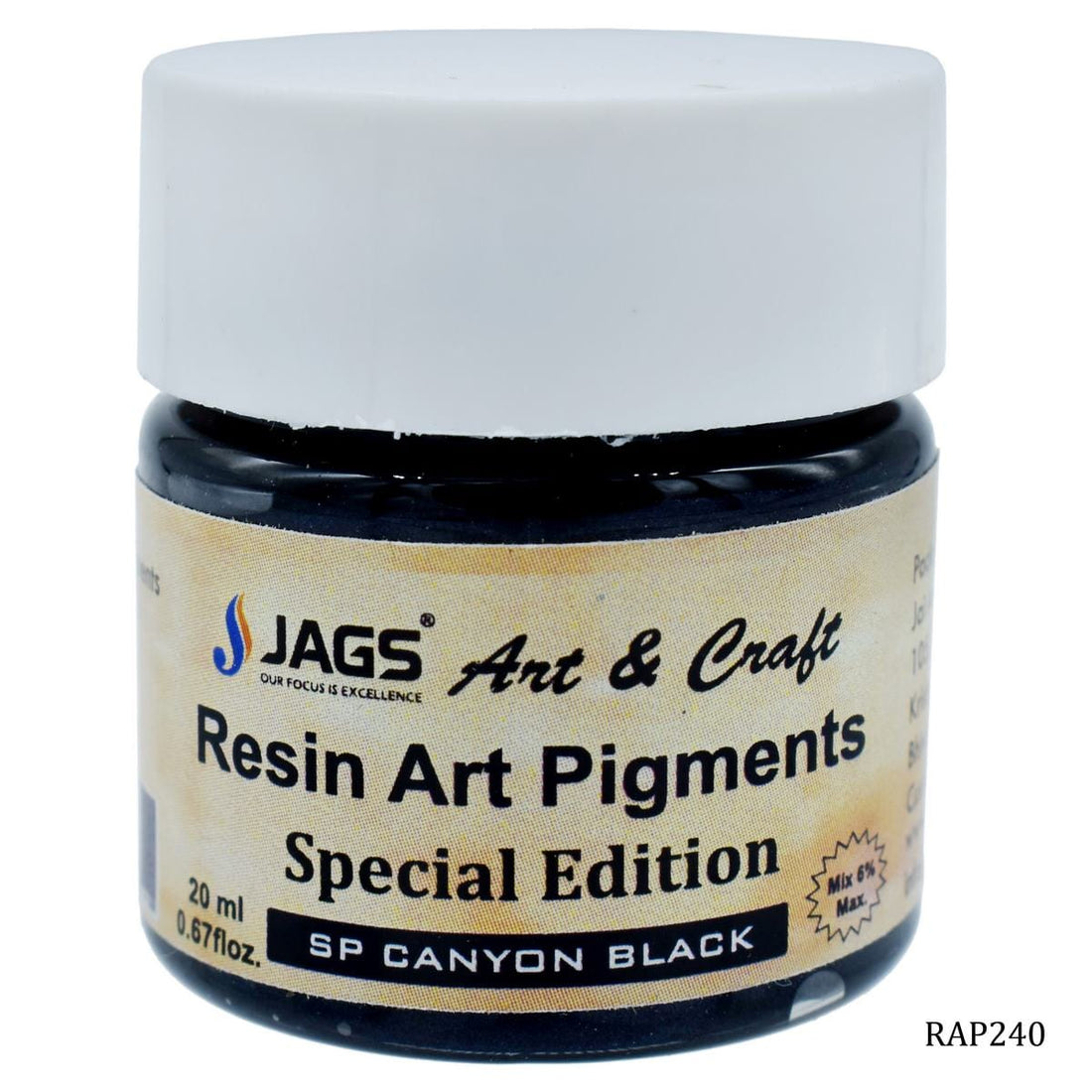 jags-mumbai Resin Pigment Resin Art Pigments 20ML Sp Canyon Black RAP240